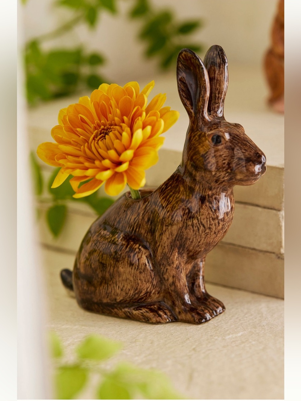 Anthropologie Terrain Bunny Vase New Quail Ceramics Hare